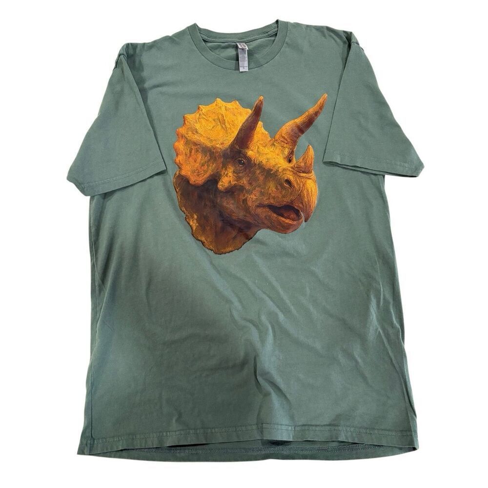 Next Level Apparel Mens Tee Shirt, Dinosaur, Size XL, Green